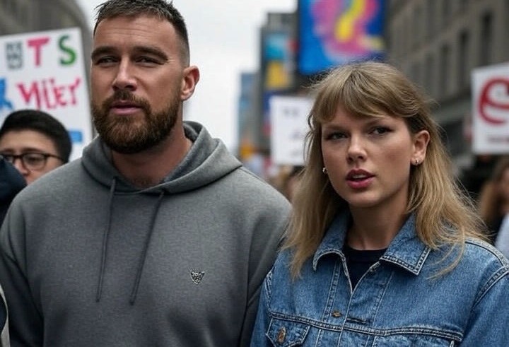 Taylor Swift and Travis Kelce Inspire Change, Marching Hand-in-Hand at ‘No Kings Day’ Demonstration in LA